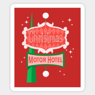 Christmas Moter Hotel Vintage Sign Sticker